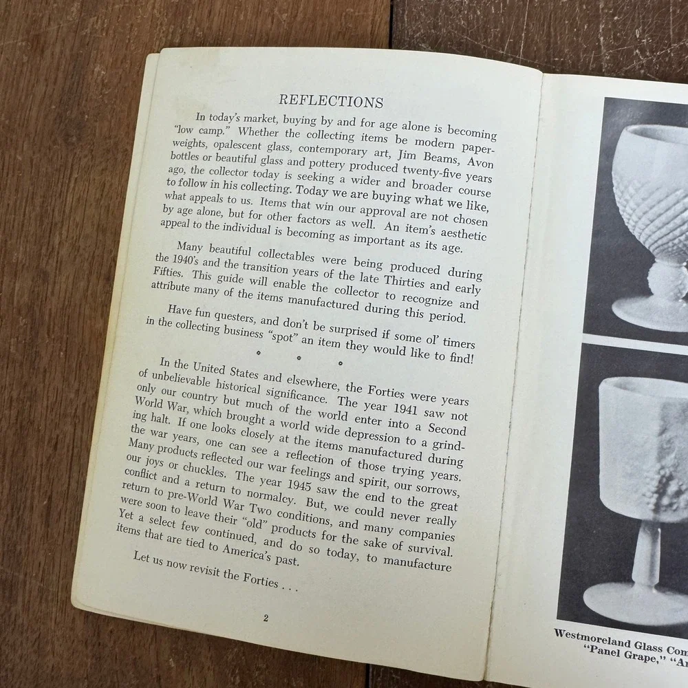 The Forties Revisited‎ 1968 Guide for Glass maker & pattern identification Book